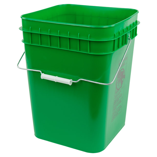 4 Gallon Square Bucket with Lid